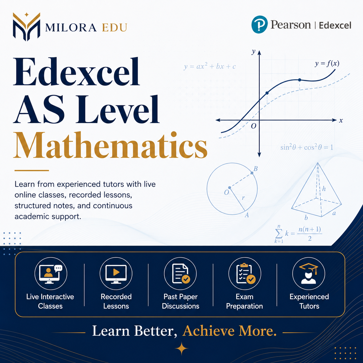 Edexcel AS Level Mathematics course