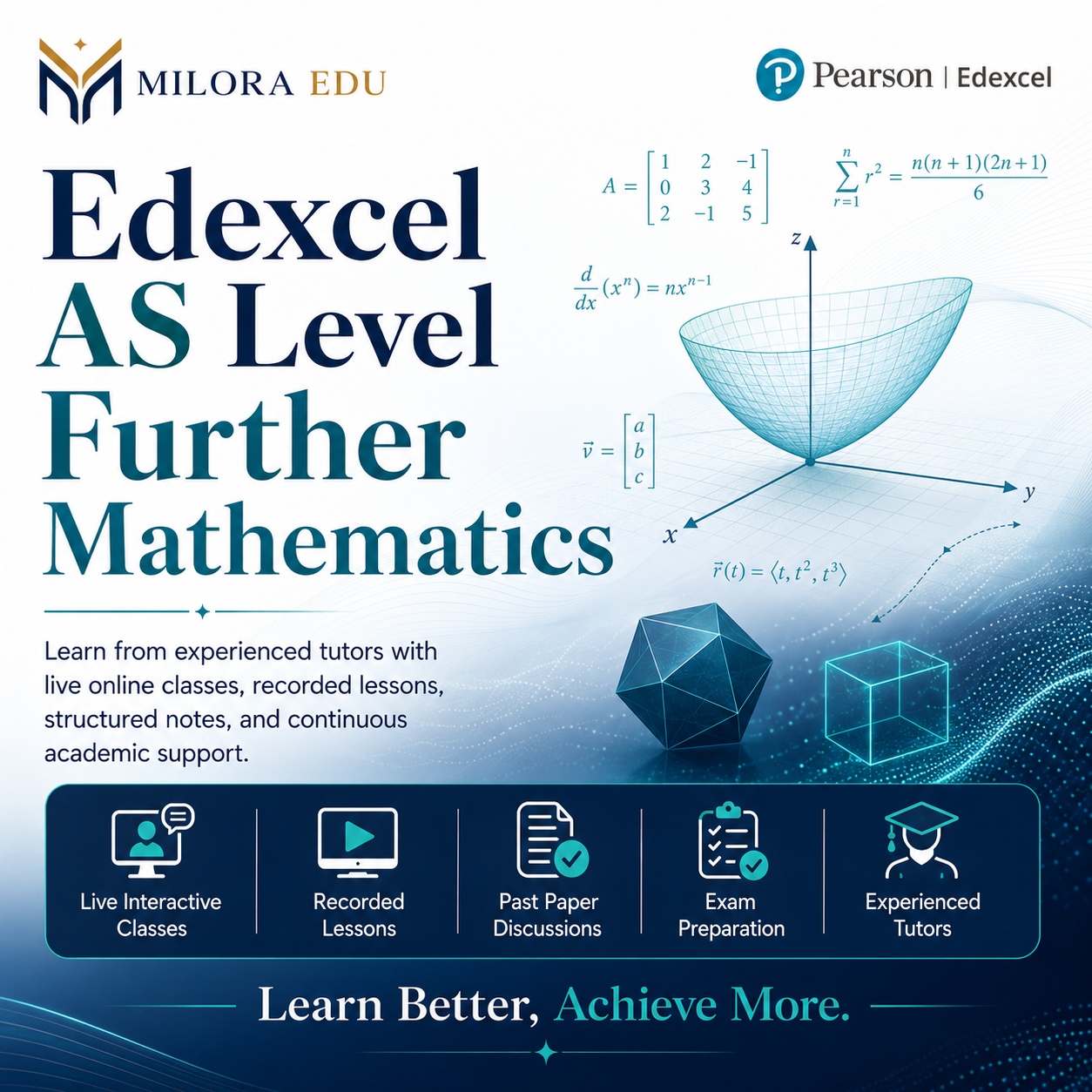 Edexcel AS Level Further Mathematics course