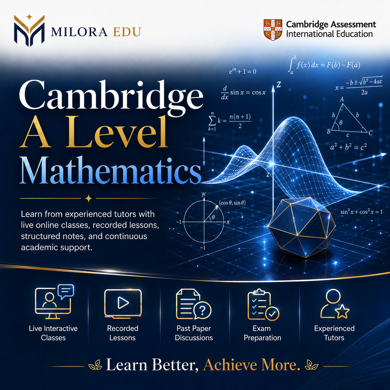 Cambridge A2 Level Mathematics course