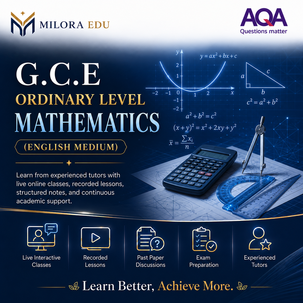 G.C.E O/L Mathematics (English Medium) course